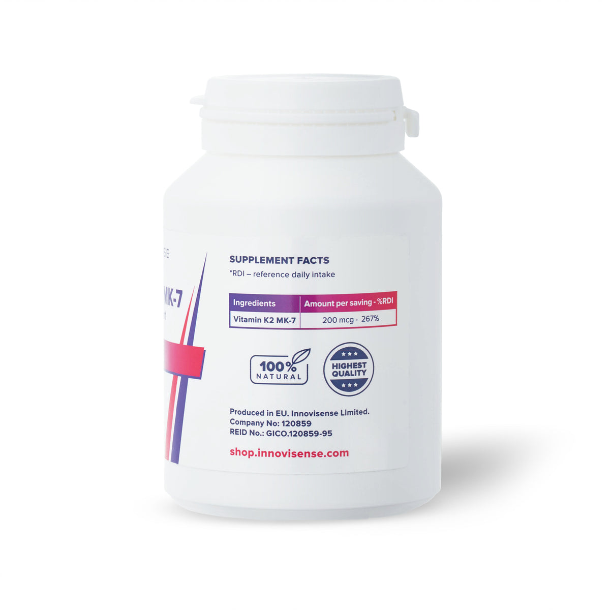 Vitamin K2-MK7 200 µg – 100 Kapseln